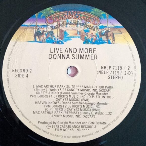 Live & More Donna Summer Double Length Vinyl Record Album Set Casablanca Records - Picture 7 of 12